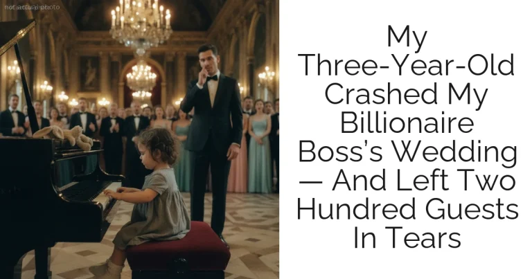 My Three-Year-Old Crashed My Billionaire Boss’s Wedding — And Left Two Hundred Guests In Tears