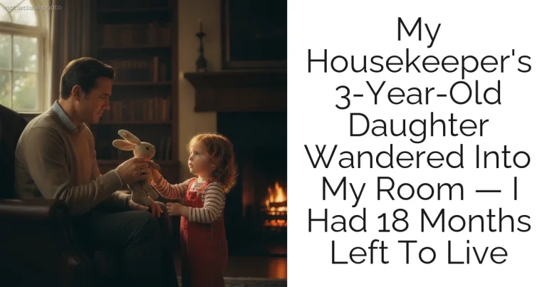 My Housekeeper's 3-Year-Old Daughter Wandered Into My Room — I Had 18 Months Left To Live