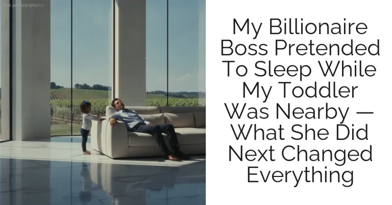 My Billionaire Boss Pretended To Sleep While My Toddler Was Nearby — What She Did Next Changed Everything