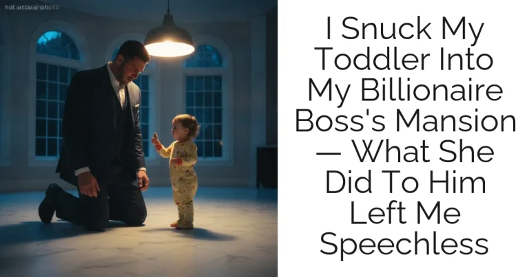 I Snuck My Toddler Into My Billionaire Boss's Mansion — What She Did To Him Left Me Speechless