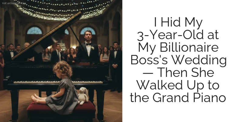 I Hid My 3-Year-Old at My Billionaire Boss's Wedding — Then She Walked Up to the Grand Piano