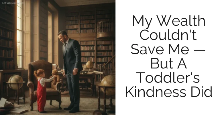My Wealth Couldn't Save Me — But A Toddler's Kindness Did
