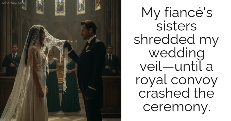 My fiancé's sisters shredded my wedding veil—until a royal convoy crashed the ceremony.