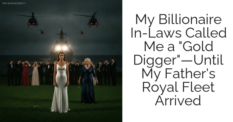 My Billionaire In-Laws Called Me a "Gold Digger"—Until My Father's Royal Fleet Arrived