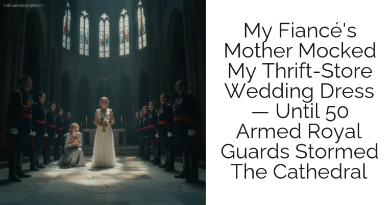 My Fiancé's Mother Mocked My Thrift-Store Wedding Dress — Until 50 Armed Royal Guards Stormed The Cathedral