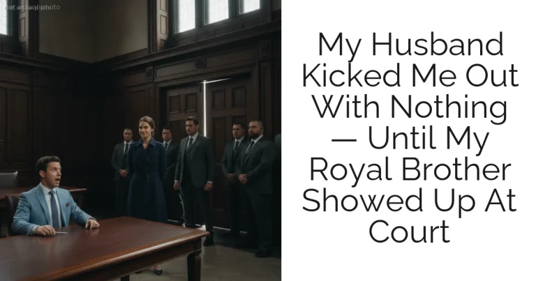 My Husband Kicked Me Out With Nothing — Until My Royal Brother Showed Up At Court
