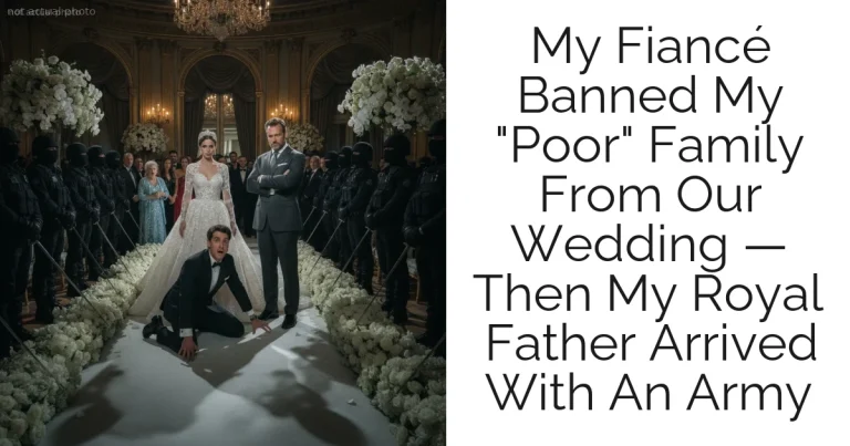 My Fiancé Banned My "Poor" Family From Our Wedding — Then My Royal Father Arrived With An Army
