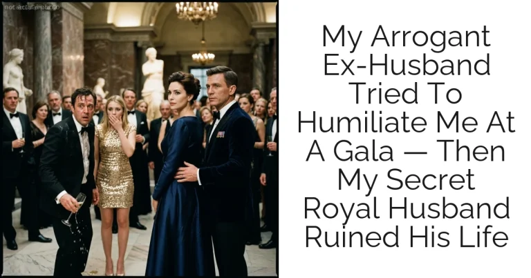 My Arrogant Ex-Husband Tried To Humiliate Me At A Gala — Then My Secret Royal Husband Ruined His Life