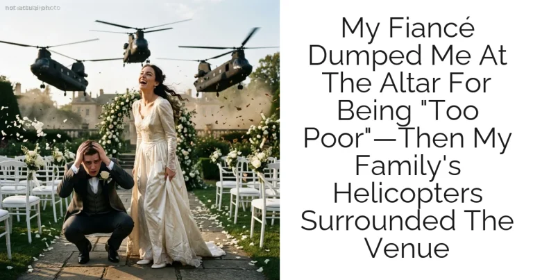 My Fiancé Dumped Me At The Altar For Being "Too Poor"—Then My Family's Helicopters Surrounded The Venue