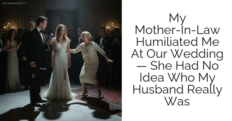 My Mother-In-Law Humiliated Me At Our Wedding — She Had No Idea Who My Husband Really Was