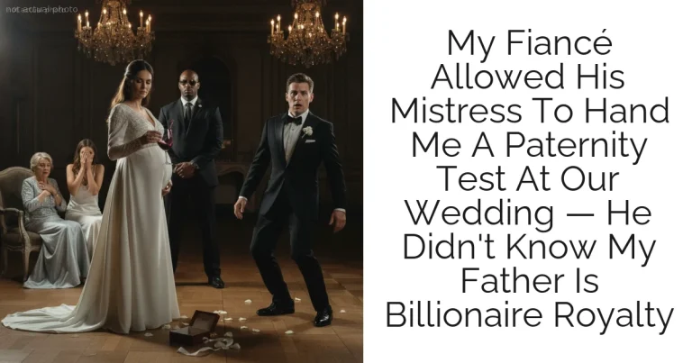 My Fiancé Allowed His Mistress To Hand Me A Paternity Test At Our Wedding — He Didn't Know My Father Is Billionaire Royalty