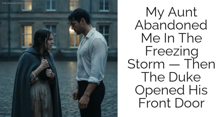 My Aunt Abandoned Me In The Freezing Storm — Then The Duke Opened His Front Door