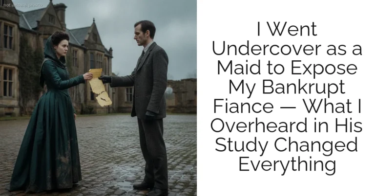 I Went Undercover as a Maid to Expose My Bankrupt Fiance — What I Overheard in His Study Changed Everything