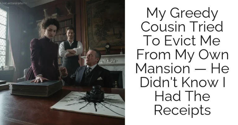 My Greedy Cousin Tried To Evict Me From My Own Mansion — He Didn't Know I Had The Receipts
