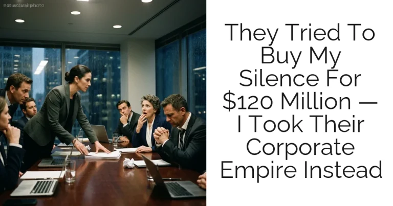 They Tried To Buy My Silence For $120 Million — I Took Their Corporate Empire Instead