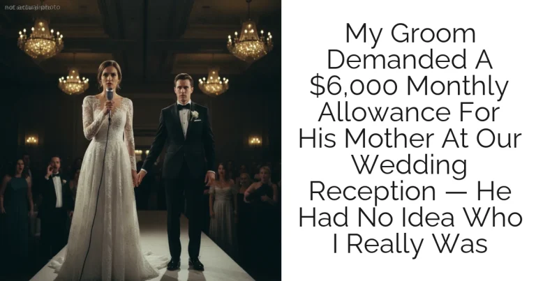My Groom Demanded A $6,000 Monthly Allowance For His Mother At Our Wedding Reception — He Had No Idea Who I Really Was