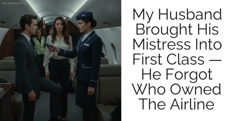 My Husband Brought His Mistress Into First Class — He Forgot Who Owned The Airline