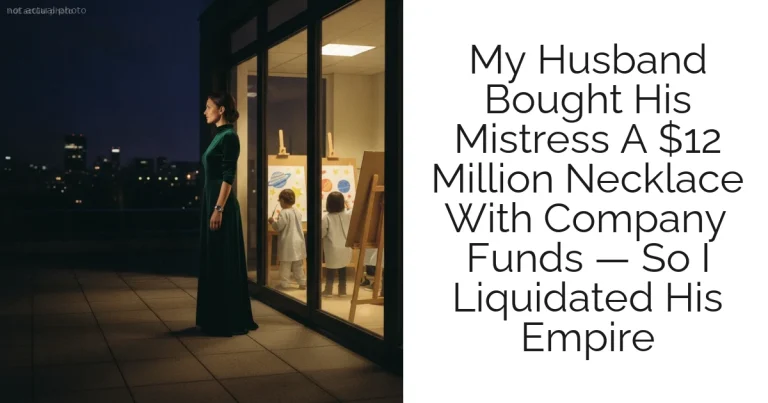 My Husband Bought His Mistress A $12 Million Necklace With Company Funds — So I Liquidated His Empire