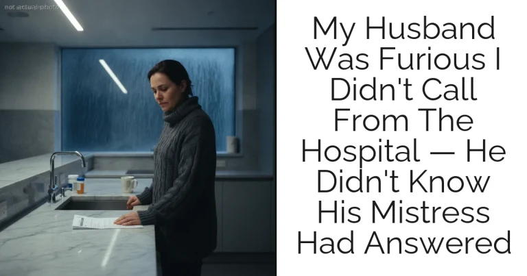 My Husband Was Furious I Didn't Call From The Hospital — He Didn't Know His Mistress Had Answered