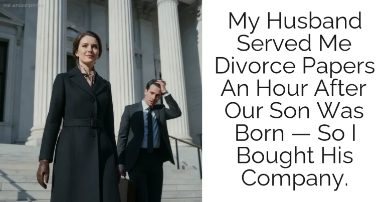 My Husband Served Me Divorce Papers An Hour After Our Son Was Born — So I Bought His Company.