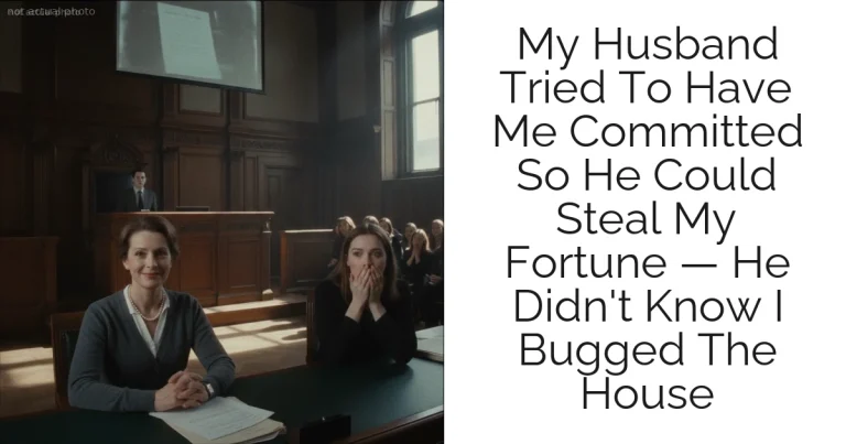My Husband Tried To Have Me Committed So He Could Steal My Fortune — He Didn't Know I Bugged The House