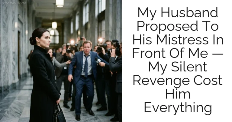 My Husband Proposed To His Mistress In Front Of Me — My Silent Revenge Cost Him Everything