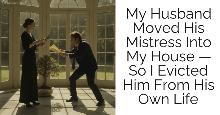 My Husband Moved His Mistress Into My House — So I Evicted Him From His Own Life