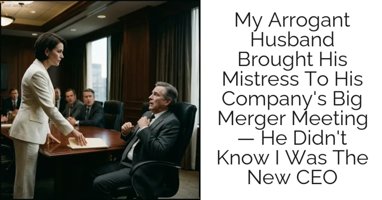 My Arrogant Husband Brought His Mistress To His Company's Big Merger Meeting — He Didn't Know I Was The New CEO