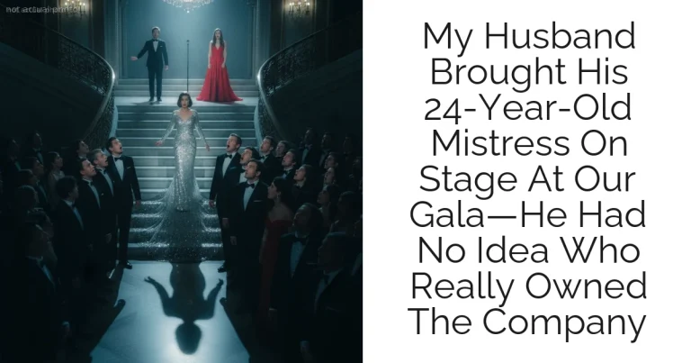 My Husband Brought His 24-Year-Old Mistress On Stage At Our Gala—He Had No Idea Who Really Owned The Company