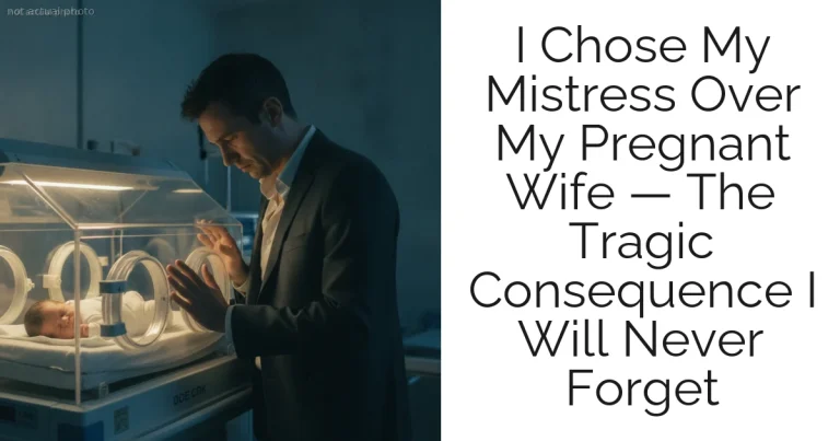 I Chose My Mistress Over My Pregnant Wife — The Tragic Consequence I Will Never Forget