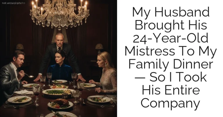 My Husband Brought His 24-Year-Old Mistress To My Family Dinner — So I Took His Entire Company