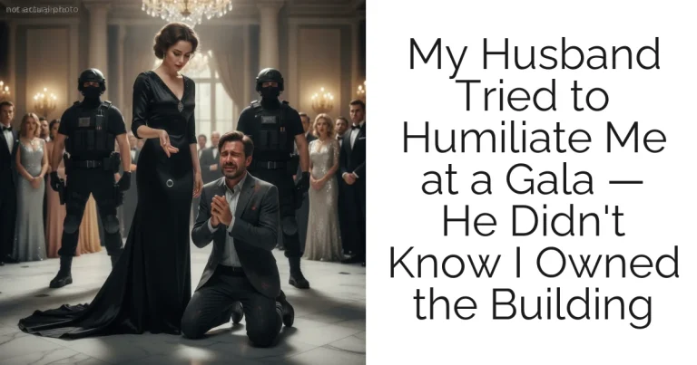 My Husband Tried to Humiliate Me at a Gala — He Didn't Know I Owned the Building