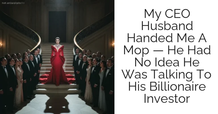 My CEO Husband Handed Me A Mop — He Had No Idea He Was Talking To His Billionaire Investor