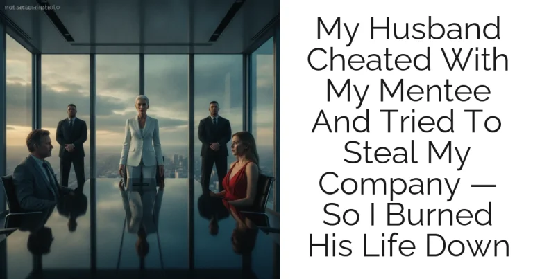 My Husband Cheated With My Mentee And Tried To Steal My Company — So I Burned His Life Down