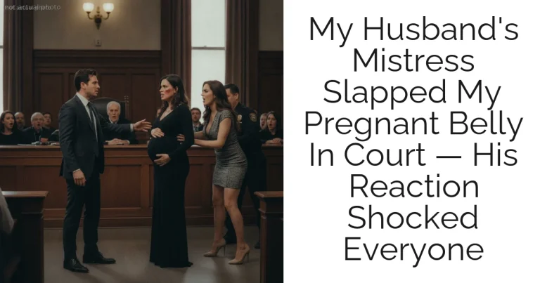 My Husband's Mistress Slapped My Pregnant Belly In Court — His Reaction Shocked Everyone