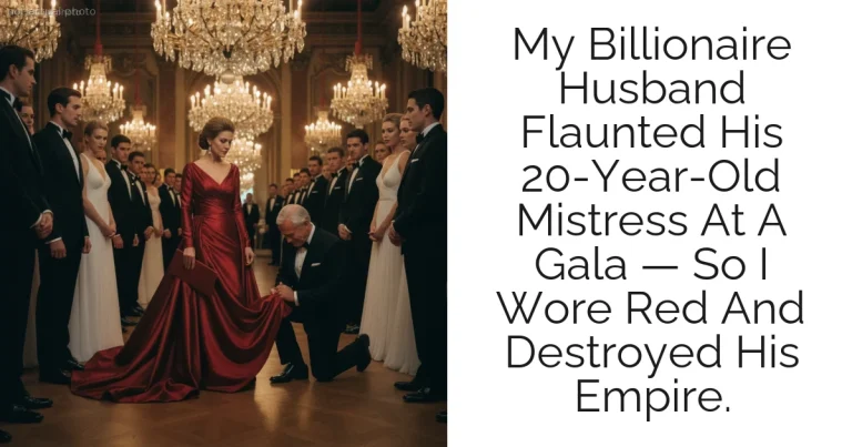 My Billionaire Husband Flaunted His 20-Year-Old Mistress At A Gala — So I Wore Red And Destroyed His Empire.