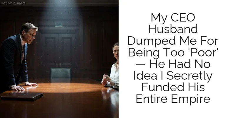 My CEO Husband Dumped Me For Being Too 'Poor' — He Had No Idea I Secretly Funded His Entire Empire
