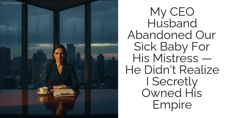 My CEO Husband Abandoned Our Sick Baby For His Mistress — He Didn't Realize I Secretly Owned His Empire