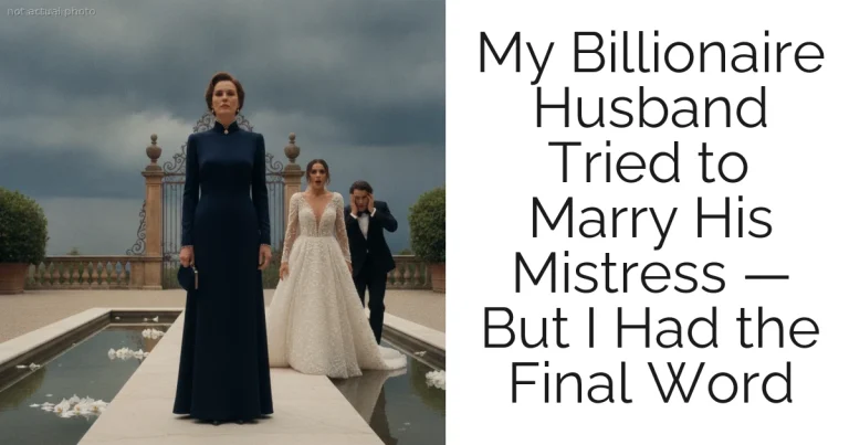 My Billionaire Husband Tried to Marry His Mistress — But I Had the Final Word