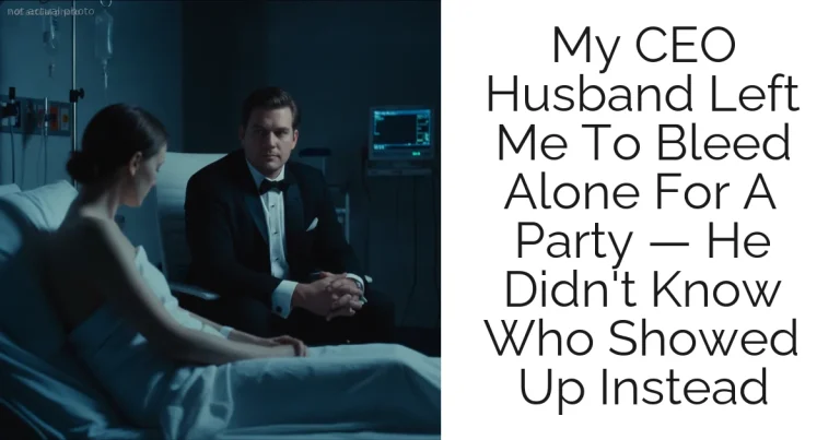 My CEO Husband Left Me To Bleed Alone For A Party — He Didn't Know Who Showed Up Instead