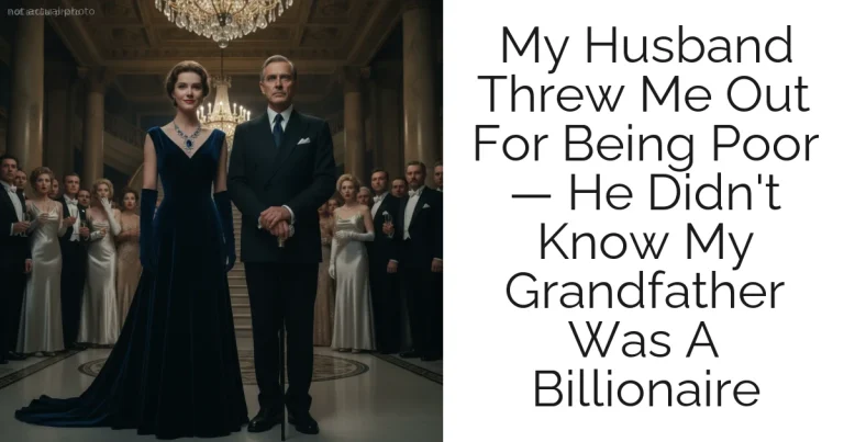My Husband Threw Me Out For Being Poor — He Didn't Know My Grandfather Was A Billionaire