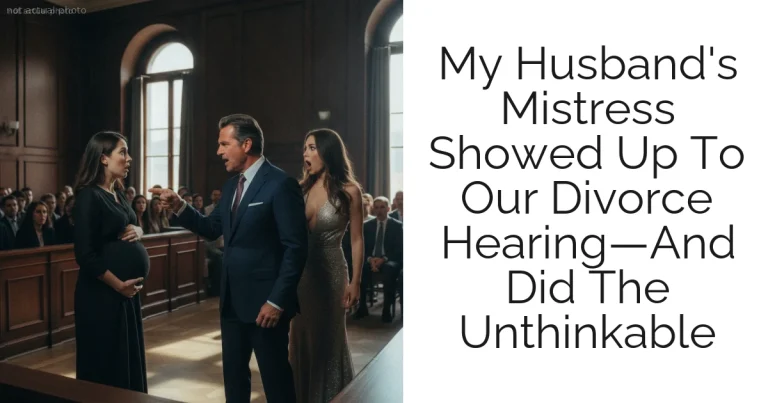My Husband's Mistress Showed Up To Our Divorce Hearing—And Did The Unthinkable