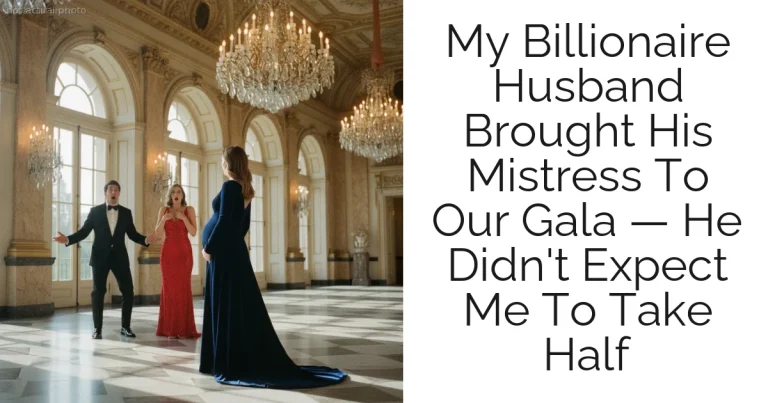 My Billionaire Husband Brought His Mistress To Our Gala — He Didn't Expect Me To Take Half