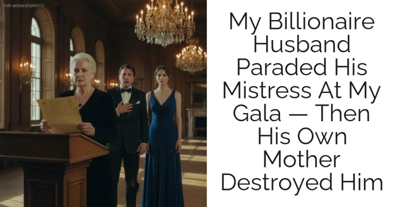 My Billionaire Husband Paraded His Mistress At My Gala — Then His Own Mother Destroyed Him