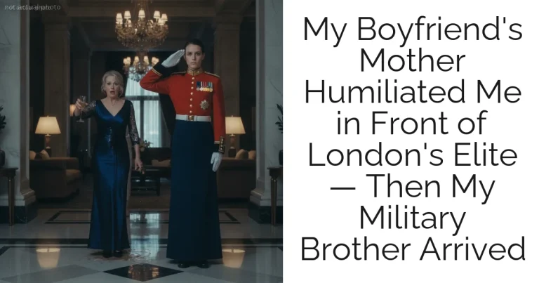 My Boyfriend's Mother Humiliated Me in Front of London's Elite — Then My Military Brother Arrived