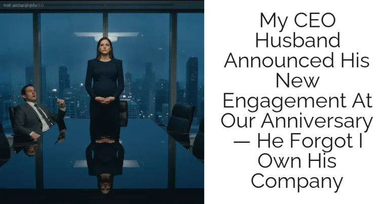 My CEO Husband Announced His New Engagement At Our Anniversary — He Forgot I Own His Company