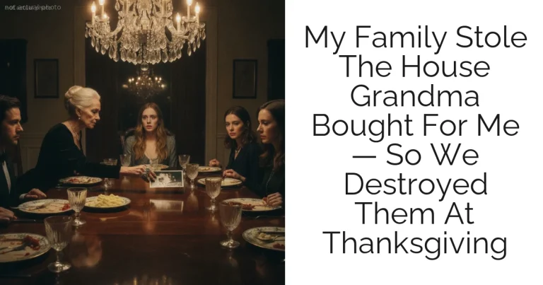 My Family Stole The House Grandma Bought For Me — So We Destroyed Them At Thanksgiving