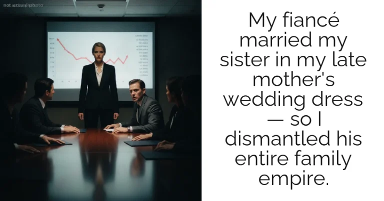 My fiancé married my sister in my late mother's wedding dress — so I dismantled his entire family empire.