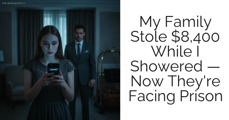 My Family Stole $8,400 While I Showered — Now They're Facing Prison