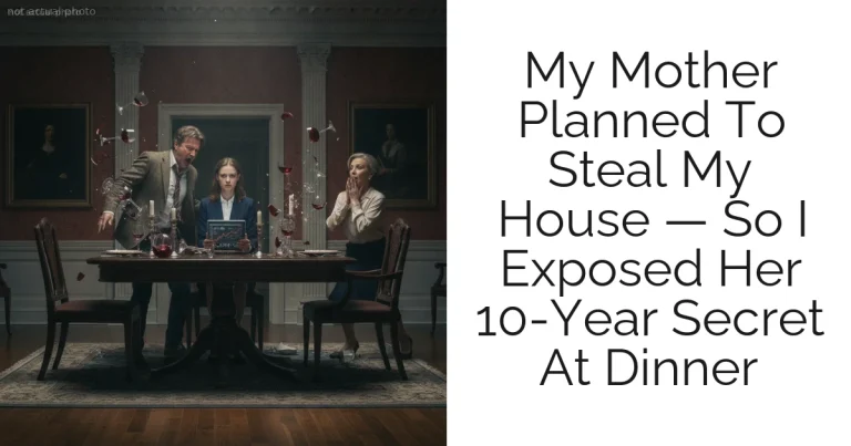 My Mother Planned To Steal My House — So I Exposed Her 10-Year Secret At Dinner